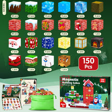 Carica l'immagine nel visualizzatore di Gallery, ECHOBUY Costruzioni Magnetiche Natale, 150 Pezzi Blocchi Magnetic per Bambini Giochi Cubi Magnetic Building Blocks dai 3+ Giocattoli Montessori STEM Regali di Natale