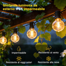 Carica l'immagine nel visualizzatore di Gallery, Catena Luminosa Esterno 20M, Impermeabile Luci da Esterno Giardino, LED Lampadine da Esterno Giardino Dimmerabile con Te