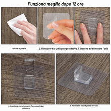 Carica l'immagine nel visualizzatore di Gallery, 12 Pz Staffe per Mensole Adesivo, Acrilico Supporti per Mensole