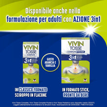 Carica l'immagine nel visualizzatore di Gallery, Vivin Tosse Pediatrico per Tosse Secca e Tosse Grassa nei bambini, Sciroppo 150 ml a base di estratti vegetali. Senza Glutine e Senza Lattosio.