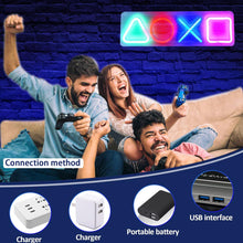 Carica l'immagine nel visualizzatore di Gallery, Insegna al neon del giocatore, Insegne al neon da gioco a LED USB/interruttore, decorazione grafica al neon Segno Sala G
