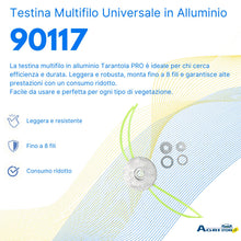 Carica l'immagine nel visualizzatore di Gallery, AMA Testina Multifilo in Alluminio Tarantola PRO per Decespugliatore – Leggera e Resistente, Fino a 8 Fili, Consumo Rido