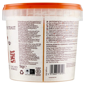 Whole Earth Crema di Arachidi Cremoso, Crema Spalmabile, Fonte Naturale di Proteine Vegetali, Senza Glutine, Vegan, Confezione da 1kg