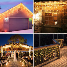 Carica l'immagine nel visualizzatore di Gallery, DBFAIRY Catena luminosa per esterni, 6 m, 300 LED, con timer a distanza, impermeabile, 8 modalità, per casa, veranda, ma