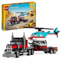 Carica l&#39;immagine nel visualizzatore di Gallery, LEGO Creator 3 in 1 Autocarro con Elicottero, Giochi per Bambini e Bambine da 7 Anni, Camion Giocattolo Ricostruibile in Aereo e Cisterna o in Auto da Corsa e SUV, Idea Regalo di Compleanno 31146