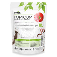 Carica l'immagine nel visualizzatore di Gallery, BIOTICA Humus di Lombrico 100% 2L, Concime Piante, Fiori e Orto