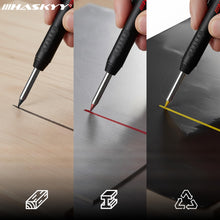 Carica l'immagine nel visualizzatore di Gallery, HASKYY Set di matite da falegname per segnare fori profondi, include mine e temperamatite, matita per legno, metallo, pi