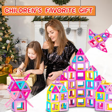 Carica l'immagine nel visualizzatore di Gallery, Costruzioni Magnetiche per Bambini 3 4 5 6 Anni 38 Pezzi Magneti Giochi Bambina 3 4 5 6 Anni Gioco Magnetici Bambino Mattoncini Magnetici per Bambini Natale Compleanno Regalo Bambina 3 4 5 6 7 Anni
