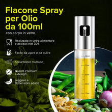 Carica l&#39;immagine nel visualizzatore di Gallery, PORTENTUM Spruzzatore Olio Spray Premium per Cucina e Friggitrice ad Aria 100ml Spray Olio Cucina Antigoccia, Oliera di Vetro con Dispenser Accessori Friggitrice Senza Olio