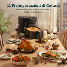 Carica l'immagine nel visualizzatore di Gallery, COSORI Friggitrice ad Aria 5,5 Litri, Air Fryer, 1700W, 13 Funzioni, 85% Meno Olio, 75-205°C, Fino al 50% Più Veloce del Forno, 100 Ricette Italiane, Display Digitale, CP158 Nero