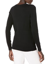 Carica l'immagine nel visualizzatore di Gallery, Amazon Essentials Maglione Girocollo Leggero A Maniche Lunghe (Taglie Forti Disponibili) Donna, Nero, S
