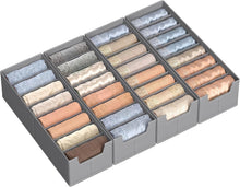 Carica l'immagine nel visualizzatore di Gallery, SONGMICS Organizer Cassetti Pieghevole, Set di 4, 40 x 17 x 10 cm
