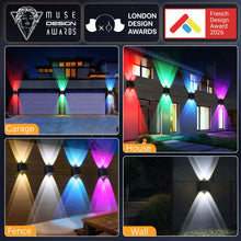 Carica l'immagine nel visualizzatore di Gallery, Quntis Applique LED Esterno Solare Bianca Calda e Colore
