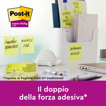 Carica l'immagine nel visualizzatore di Gallery, Post-It Foglietti Adesivi Super Sticky, Canary Yellow, 90 foglietti/blocchetto, 4+2 gratis, Giallo - Foglietti Post-it ad alta aderenza per appunti e promemoria