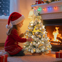 Carica l'immagine nel visualizzatore di Gallery, Albero di Natale Piccolo 60 cm,Mini Albero di Natale con LED Illuminazione, per DIY Tavolo da Pranzo Decorazione Natalizia,piccolo albero di natale