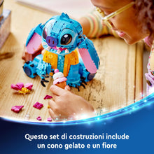 Carica l&#39;immagine nel visualizzatore di Gallery, LEGO Disney Stitch, Gioco di Fantasia per Bambine e Bambini da 9 Anni in su, Personaggio con Parti Mobili, Camicia e Cono Gelato da Costruire, Giocattolo Fantasy, Idea Regalo Divertente dal Film 43249
