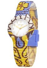 Carica l'immagine nel visualizzatore di Gallery, HIP HOP, Collezione Wax Block, Orologio Donna Water Drops, Cinturino in Silicone e Tessuto Wax, Intercambiabile e Regolabile, Cassa 32 mm, Movimento al Quarzo, Resistente all'Acqua, Multicolor
