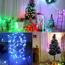 Carica l'immagine nel visualizzatore di Gallery, BrizLabs Catena Luminosa Natale Interno, 10M 100 LED Luci Stringa USB Colorate Filo Rame Ghirlanda RGB con 48 Tasti Tele