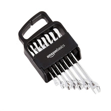 Carica l'immagine nel visualizzatore di Gallery, Amazon Basics Set combinazione cricchetto-chiave, metrico, 7 pezzi