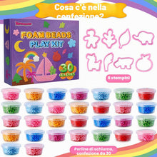 Carica l'immagine nel visualizzatore di Gallery, Kit Gioco Perline Schiuma Modellabile, 30 Confezioni
