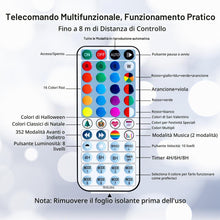 Carica l'immagine nel visualizzatore di Gallery, BrizLabs Catena Luminosa Natale Interno, 10M 100 LED Luci Stringa USB Colorate Filo Rame Ghirlanda RGB con 48 Tasti Tele