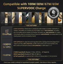 Carica l'immagine nel visualizzatore di Gallery, 2x Cavo USB-C 100W SuperVOOC per OPPO, OnePlus, Realme - Ricarica Ultra-Rapida