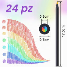 Carica l'immagine nel visualizzatore di Gallery, WISYOK Matite Arcobaleno, 24 Pezzi, 7 in 1, Multicolore