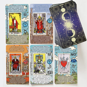TAROTIKA - Tarocchi Carte Italiano, Imparare Tarot Deck di Lettura Facile e Veloce, con Significati Inversi, SÌ o No, Oroscopi, Pianeti e Chakra (Italiano)