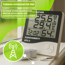 Carica l'immagine nel visualizzatore di Gallery, Retoo Stazione Meteorologica Elettronica con Termometro e Igrometro, Display LCD, Funzioni Orologio, Calendario e Svegli