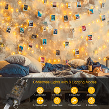 Carica l'immagine nel visualizzatore di Gallery, FairyGlim Catena di luci natalizie con telecomando, 20 m, 200 LED, impermeabile, per esterni, 8 modalità, ideale per gia