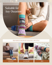 Carica l'immagine nel visualizzatore di Gallery, Regalo Natale Calze Termiche Donna: Regali di Natale per Lei Originali Utili Accessori Regalini Natalizi per Mamma Famiglia Colleghe Amiche Anziana, Calze Calde Donna Invernali Termiche Lana Imbottite