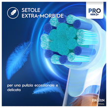 Carica l'immagine nel visualizzatore di Gallery, Oral-B Spazzolino Elettrico Kids 3+ Disney Frozen, Azzurra Testina Custodia