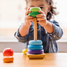 Carica l&#39;immagine nel visualizzatore di Gallery, Melissa &amp; Doug Gioco Torre Bambini con Anelli Impilabili Arcobaleno in Legno | Piramide | Incastri Educativi | Giochini Regalo 18 Mesi