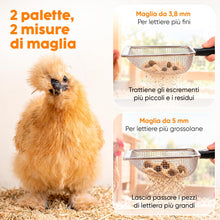 Carica l'immagine nel visualizzatore di Gallery, Okköbi Paletta per Pollaio, Set da 2 Setacci per Sabbia e Lettiera