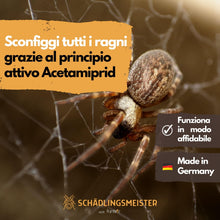 Carica l'immagine nel visualizzatore di Gallery, Panteer ® Spray Ragno - Difesa Ragno - Combatte efficacemente i ragni senza permetrina - 500 ml - alta efficacia grazie all'acetamiprid - spray anti-ragno - prodotto in Germania