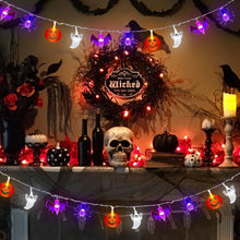 Carica l'immagine nel visualizzatore di Gallery, Catena luminosa da 7 m, per Halloween, 40 LED, catena luminosa con timer, decorazione di Halloween, decorazione per este