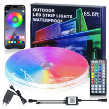 Carica l'immagine nel visualizzatore di Gallery, CUQI Striscia LED da 20M per Esterni, Impermeabile IP68 Striscia LED RGB per Esterni Supporta il Controllo Tramite Telec