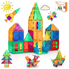 Carica l'immagine nel visualizzatore di Gallery, LeagoEra 50 Pezzi Costruzioni Magnetiche Giochi Bambini, Magneti per Ragazzi, Giocattoli 3 4 5 6 7 Anni