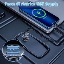 Carica l'immagine nel visualizzatore di Gallery, Adattatore Accendisigari USB, 24W/4.8A Caricatore USB Auto 2 Porte Presa 12-24V Accendisigari Carica Cellulare per iPhon