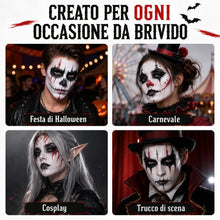 Carica l'immagine nel visualizzatore di Gallery, Trucchi Halloween Trucco Bianco Nero Rosso per Viso e Corpo 90g