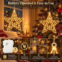 Carica l'immagine nel visualizzatore di Gallery, Yowin Stella di Natale Luminosa 2 Pezzi LED Luci Natale da Esterno