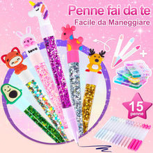 Carica l&#39;immagine nel visualizzatore di Gallery, FGZU Kit Creativo per Creare Penne Carine, Lavoretti Creativi per Bambini idee Regalo per Bambina 6 7 8 9 10 Anni, Set di Penne di Cancelleria per Bambini, Giochi Bambina 4-12 Anni