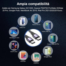 Carica l'immagine nel visualizzatore di Gallery, elzle Cavo USB C,65W Cavo Type C,Cavo USB Type-C Ricarica Rapida,Nylon,2m
