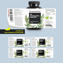 Carica l'immagine nel visualizzatore di Gallery, Bio Ashwagandha KSM-66 – Alto Dosaggio – 180 Capsule – Ashwagandha Bio Certificata – Capsule di Ashwagandha Polvere Estratta dalla Withania Somnifera – Eletto PRODOTTO DELL'ANNO 2026