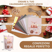 Carica l&#39;immagine nel visualizzatore di Gallery, LEMESO Calendario Avvento da Riempire, 24 Sacchetti Calendario Avvento 2025, 8 Motivi Buste Vuote con Adesivi Numeri, Mollette e Cordino di Juta per Fai da Te