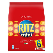 Carica l'immagine nel visualizzatore di Gallery, Ritz Crackers Mini Original, 100% Grano Italiano, Cotti al Forno, 240g (multipack 6 bustine da 40g)