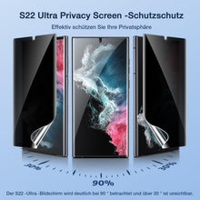 Carica l'immagine nel visualizzatore di Gallery, LK 2 Pezzi Pellicola Protettiva Compatibile con Samsung Galaxy S22 Ultra, Privacy TPU 3D Pellicola Protettiva Curva, Sen
