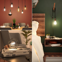 Carica l'immagine nel visualizzatore di Gallery, ledscom.de Cavo tessile RETRA, spina, interruttore, bronzo opaco, 3 m, portalampada, 1x E27 max. 60 W