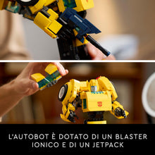 Carica l&#39;immagine nel visualizzatore di Gallery, LEGO Icons Transformers Bumblebee Action Figure Robot da Collezione, Kit Modellismo da Costruire per Adulti a Tema Cinematografico Convertibile in Modalità Veicolo, Regalo per Uomo o Donna 10338