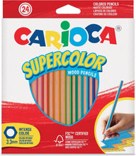 Carica l'immagine nel visualizzatore di Gallery, Carioca I Supercolor Matite Colorate Esagonali con Mina spessa I Confezione da 24 pz